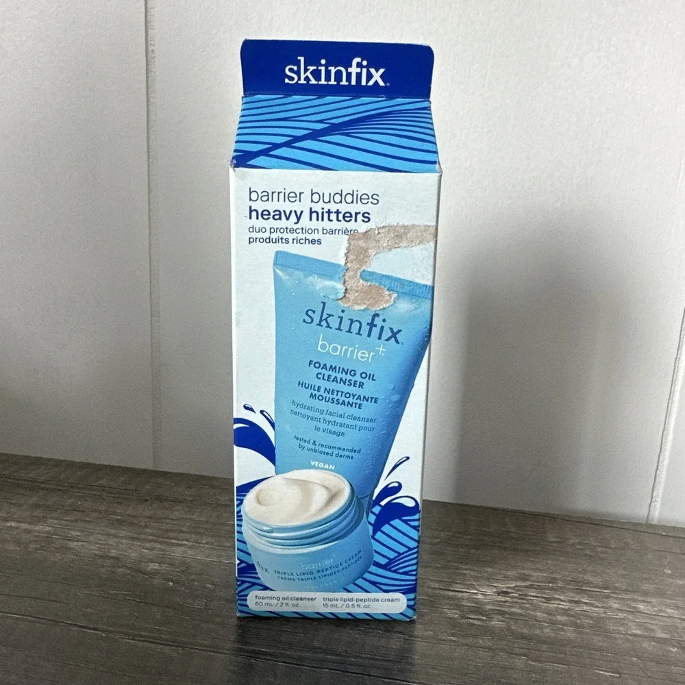 NEW Skinfix Heavy Hitters Barrier Buddies Foaming Oil Cleanser Peptide Cream